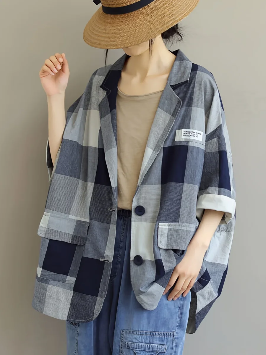 Carrés Déstructurés | Oversized Jacket with Patchwork Pattern – Image 5