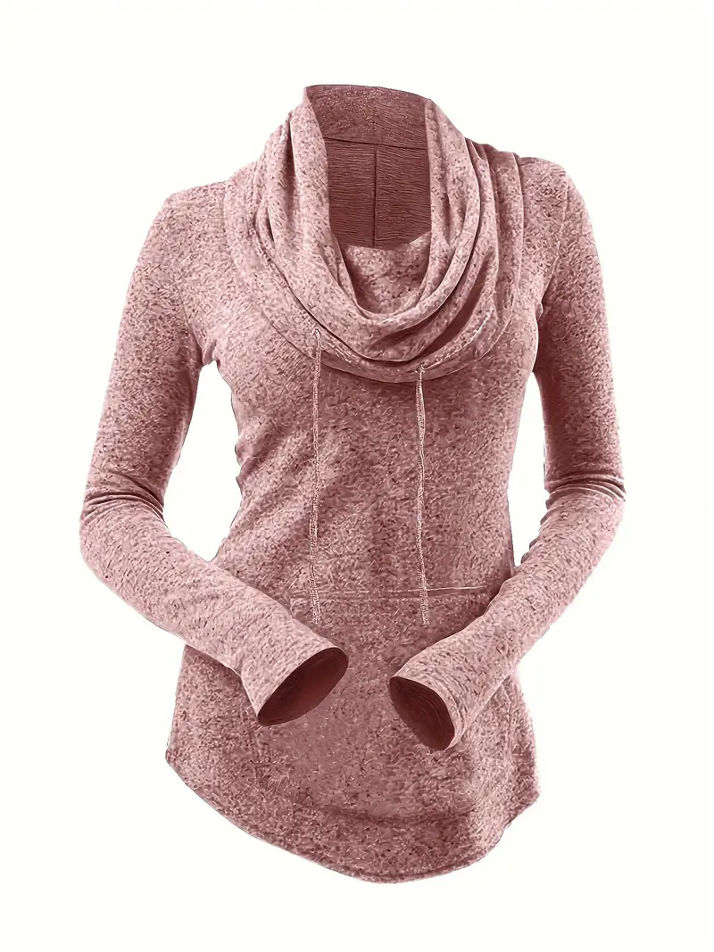 Sweat à Col Drapé | Confort & Élégance | Look Casual Chic