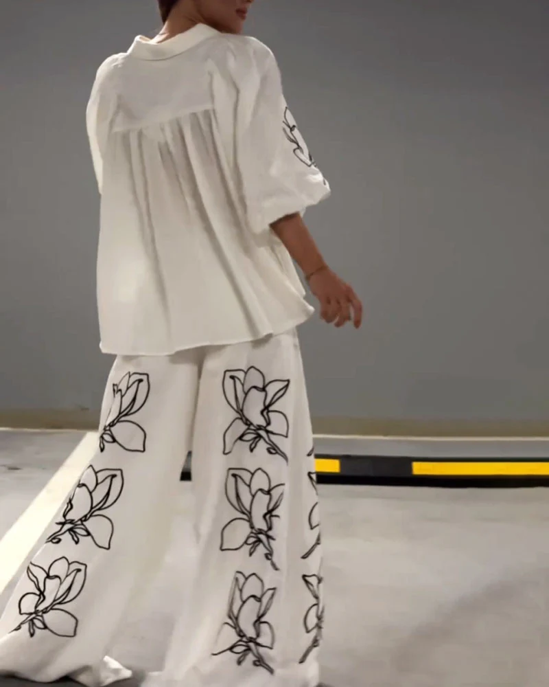 Ensemble Brodé | Coton | Fluide et Artistique – Image 6