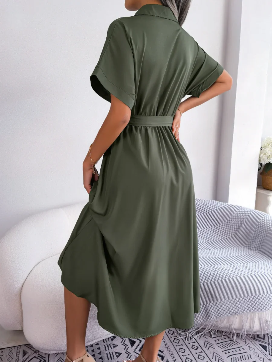 Elegant Midi Shirt Dress | Fluid and Timeless – Image 9