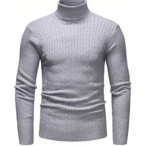 Pull Col Roulé en Maille Torsadée | Style Élégant | Confort Douillet