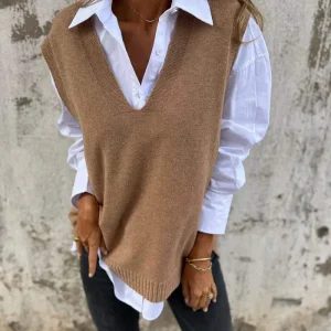 Pull Sans Manches Femme | Confortable| Doux & Élégant