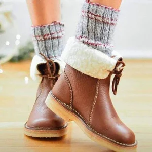 Bottines Doublées en Fourrure | Confort Hivernal | Style Rustique