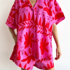 Shorts & Printed Shirt Set | Color Pop Tropical