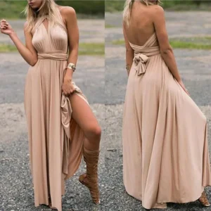 Robe de Style Enveloppant Pour Femme | Maxi