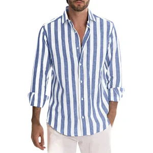Chemise Rayé Pour Hommes | Manche Longue
