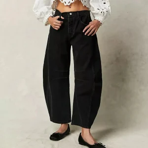 Black Wide Leg Pants | High Waist | Casual Modern Style