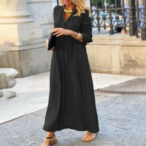 Robe Décontractée à Manches Longues Pour Femme | Maxi
