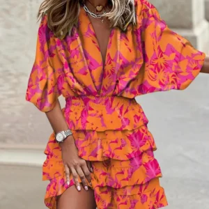 Monique | Robe d'été Fleurie  Pour Femme | Mini