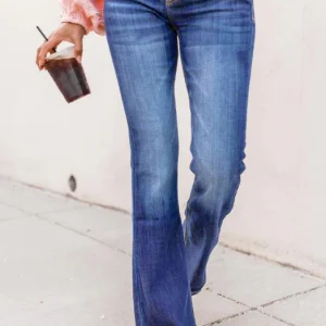 Jean Bootcut | Coton | Taille Mi-Haute et Coupe Flatteuse
