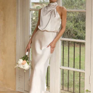 Robe d'invitée de Mariage Brillant Pour Femme | Maxi