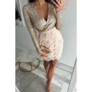 Camille | Robe de Soirée | Glamour & Élégance | Sequins & Franges