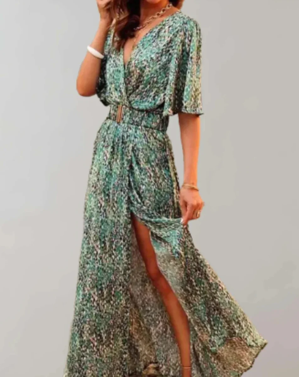 Robe Fendue Décontractée Pour Femme | Maxi