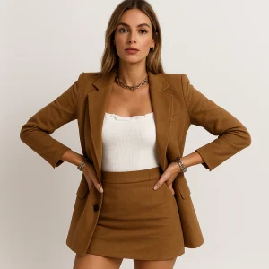 Ensemble Blazer & Jupe Femme | Élégant | Look Structuré et Féminin