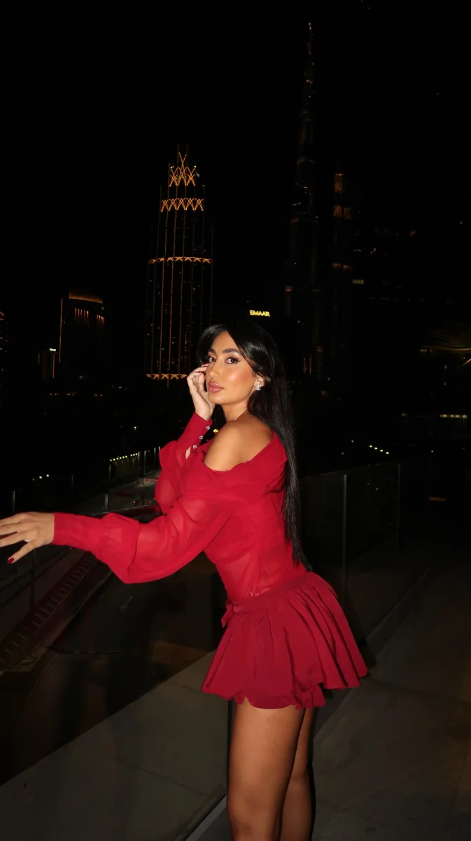 Sheer Drape & Pleated Skirt Set | Sculptural Elegance – Image 7