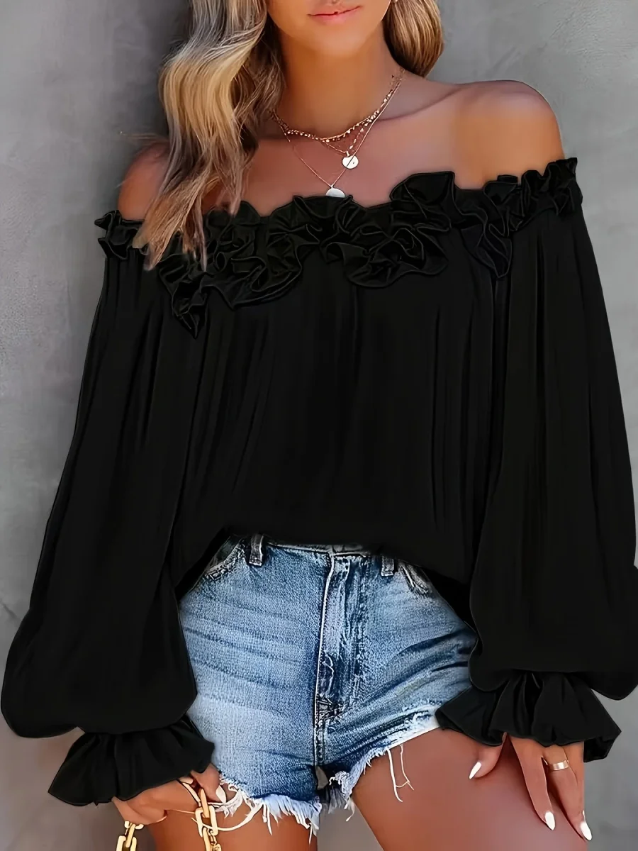 Ruffled Shoulder Blouse | Elegant and Airy – Image 4
