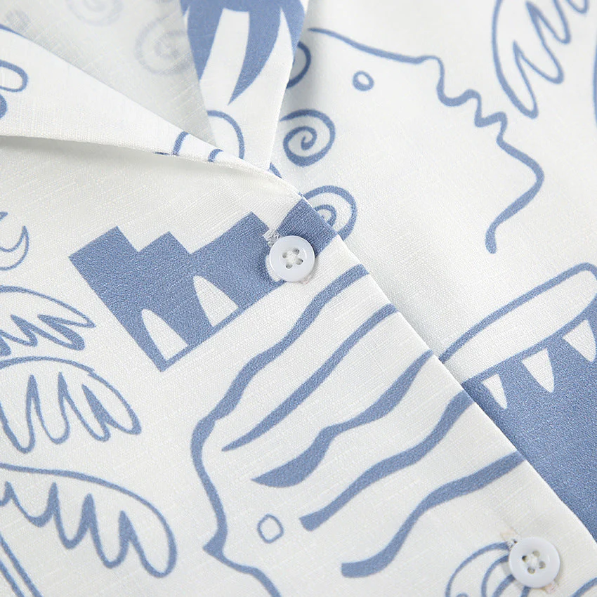 Ensemble en Lin | Imprimé Abstrait | Tenue Légère d’Été – Image 5