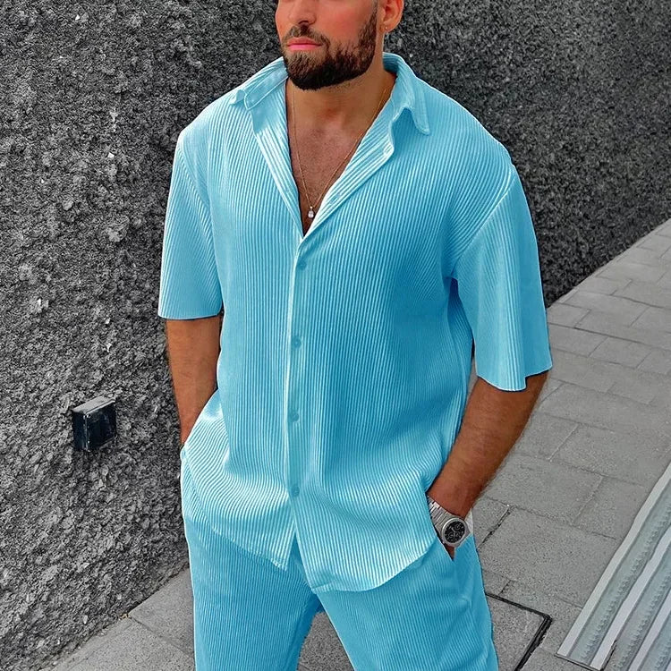 Slim Fit Shirt with Fine Stripes | Casual Elegance and Summer Freshness – Image 5