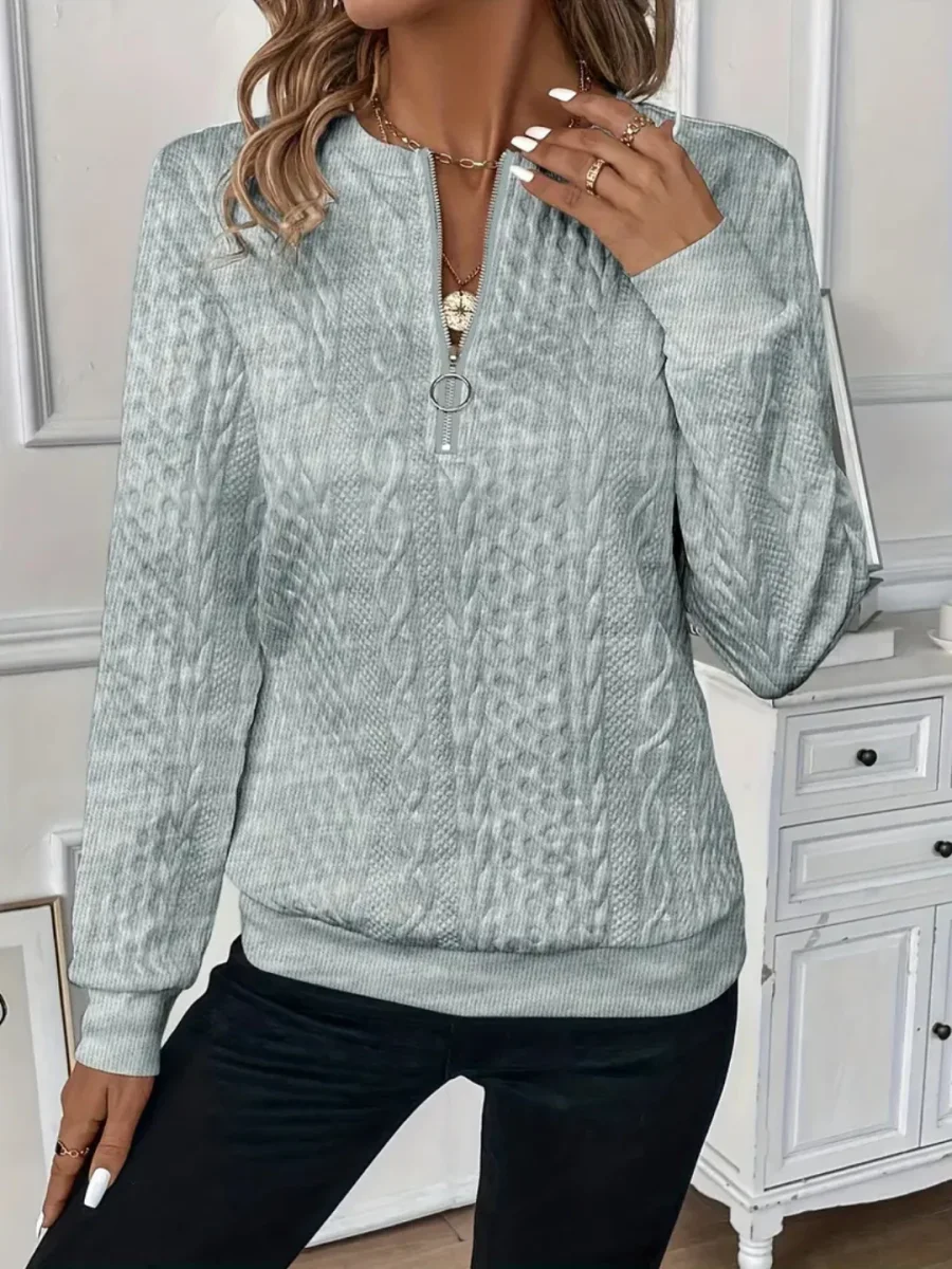 Pull Fermeture à Demi Zippée Pour Femme | Chaud – Image 3