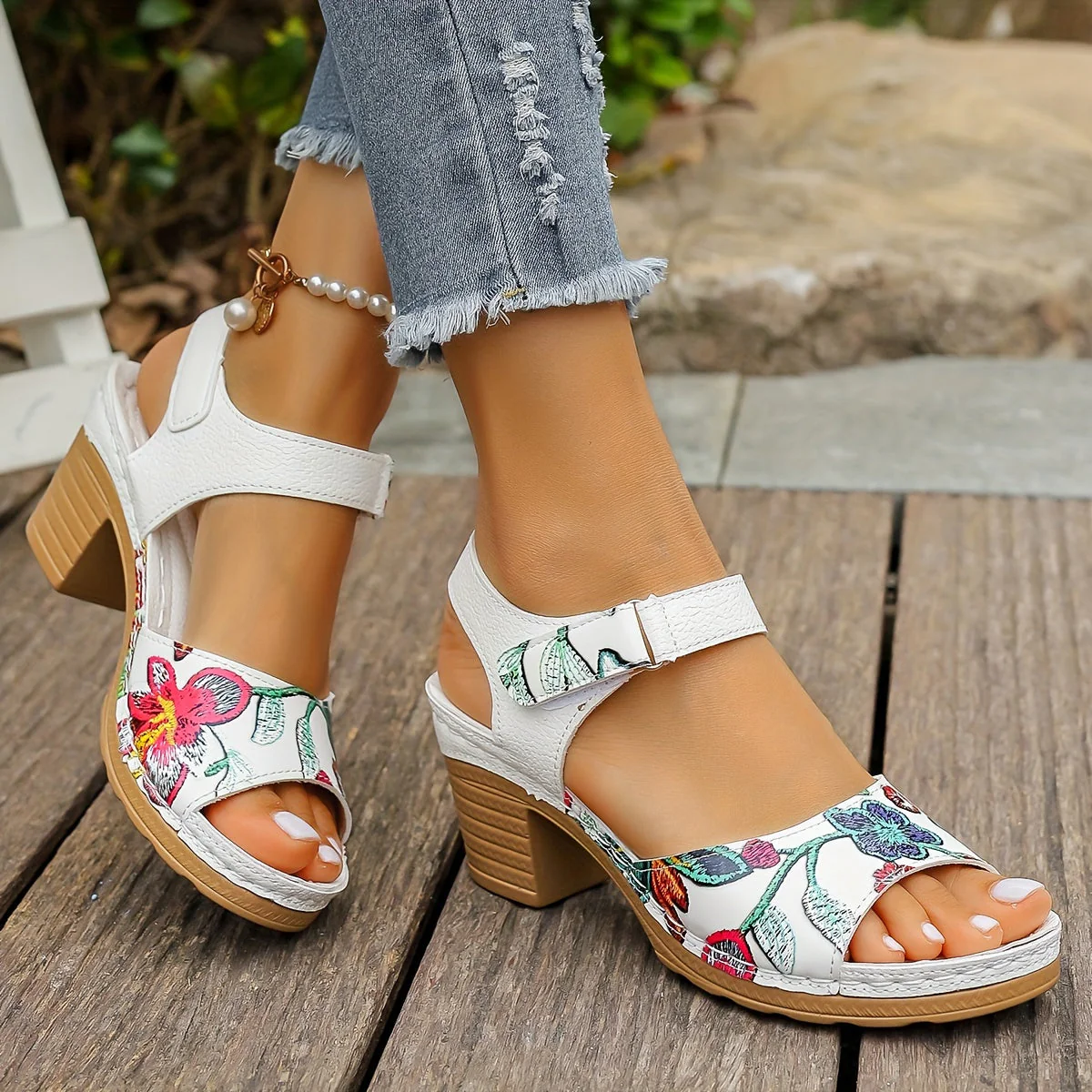 Floral Heeled Sandals | Fresh and Feminine – Image 4