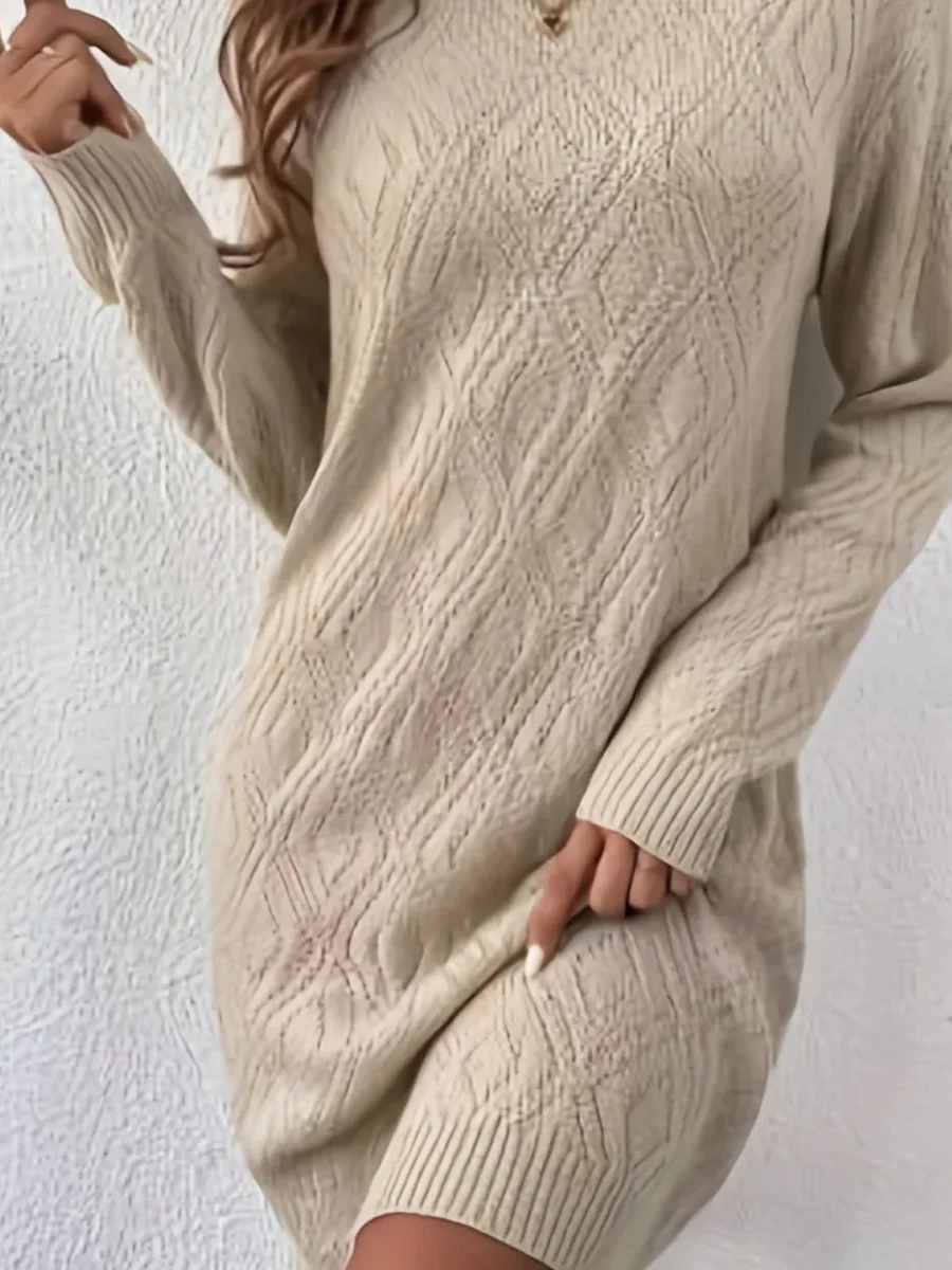 Robe Tricoté Manches Longues Pour Femme | Mini