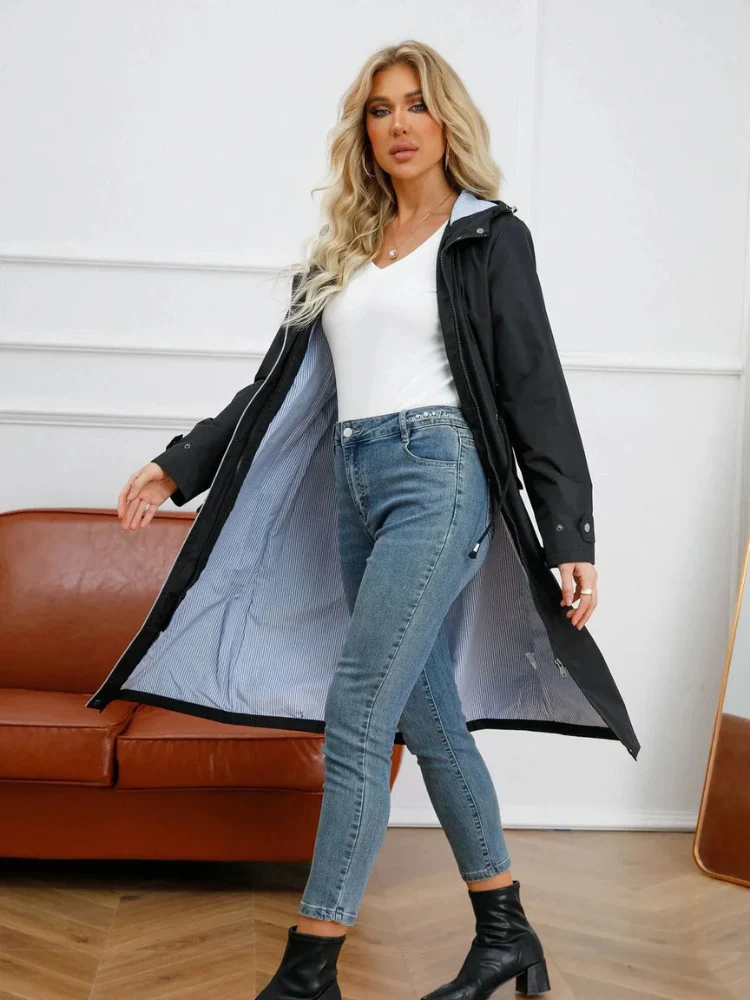 Manteau Coupe-Vent Pour Femme | Avec Capuche – Image 8
