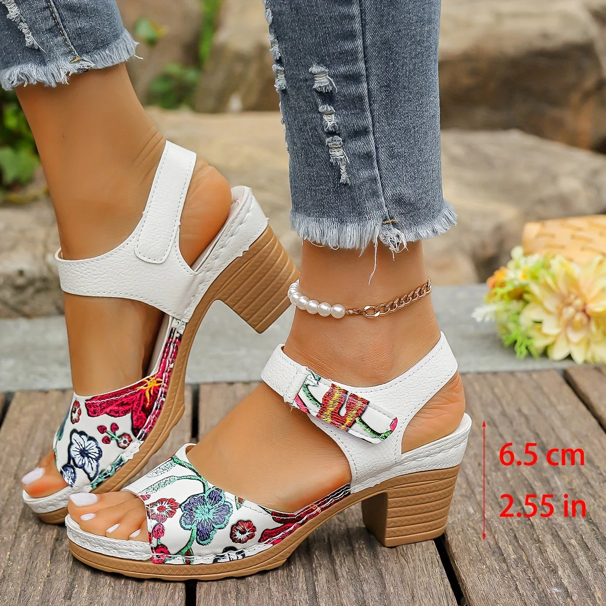 Floral Heeled Sandals | Fresh and Feminine – Image 3