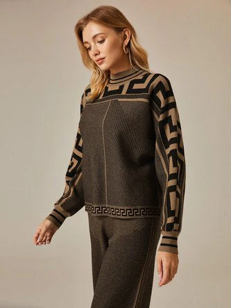 Chic Casual Set | Stretch Jacquard Mesh | Elegant and Comfortable – Image 5