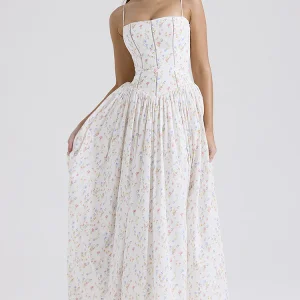 Floral Strapless Maxi Dress | Romantic Freshness