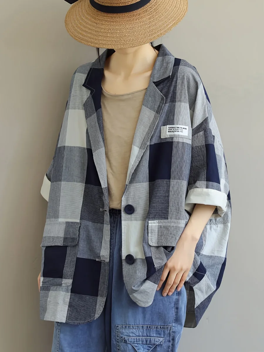 Carrés Déstructurés | Oversized Jacket with Patchwork Pattern – Image 6