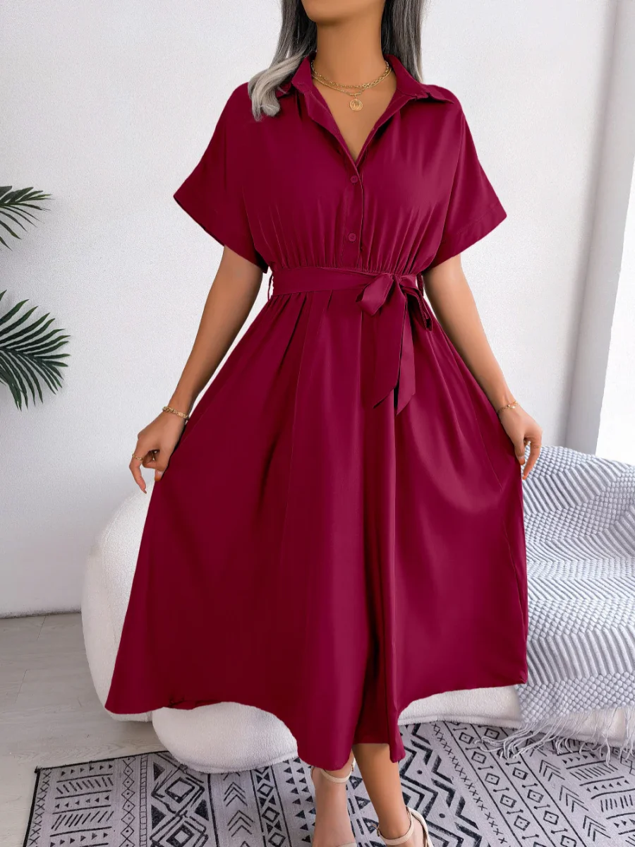 Elegant Midi Shirt Dress | Fluid and Timeless – Image 4