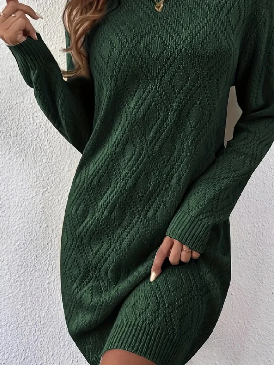 Robe Tricoté Manches Longues Pour Femme | Mini – Image 3