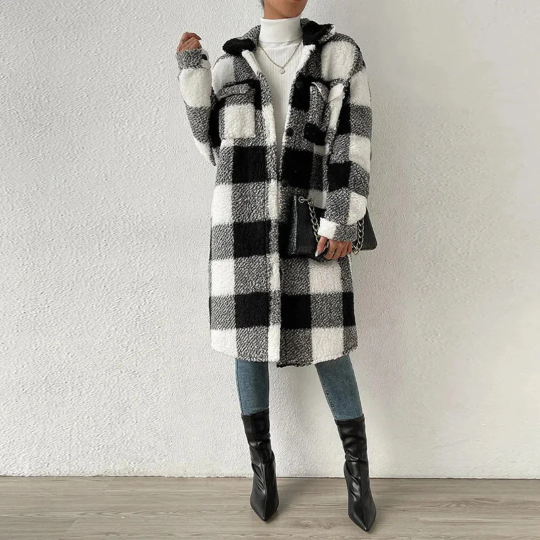 Manteau Tendance Pour Femme | À Carreaux – Image 4