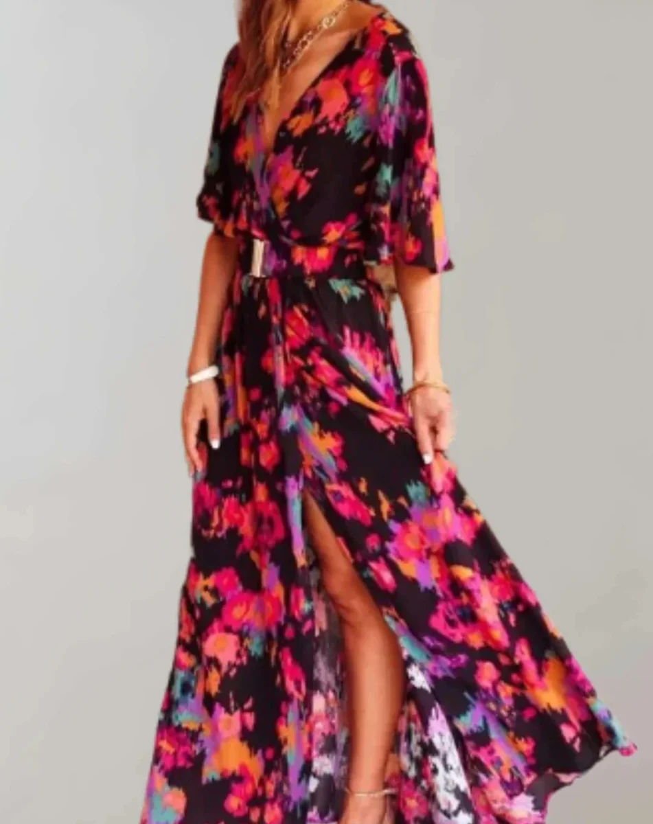 Robe Fendue Décontractée Pour Femme | Maxi – Image 3