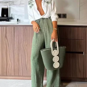 Ensemble Estival | Coton | Coupe Décontractée avec Détails Tropicaux