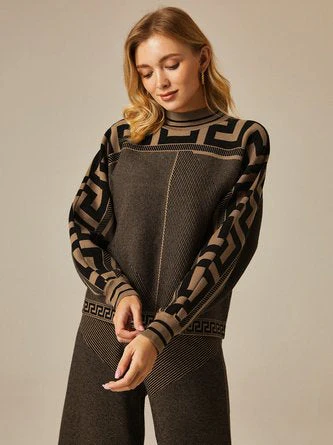 Chic Casual Set | Stretch Jacquard Mesh | Elegant and Comfortable – Image 2