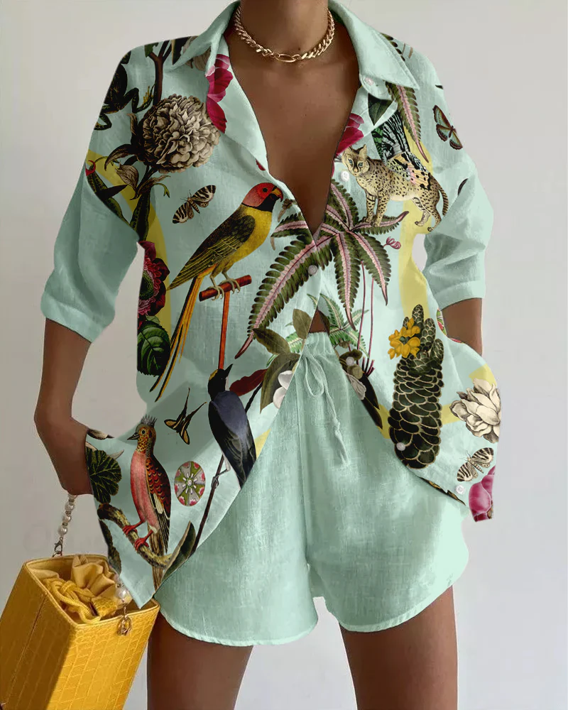 Ensemble Jungle Tropicale | Lin | Coloré & Ultra Léger – Image 2