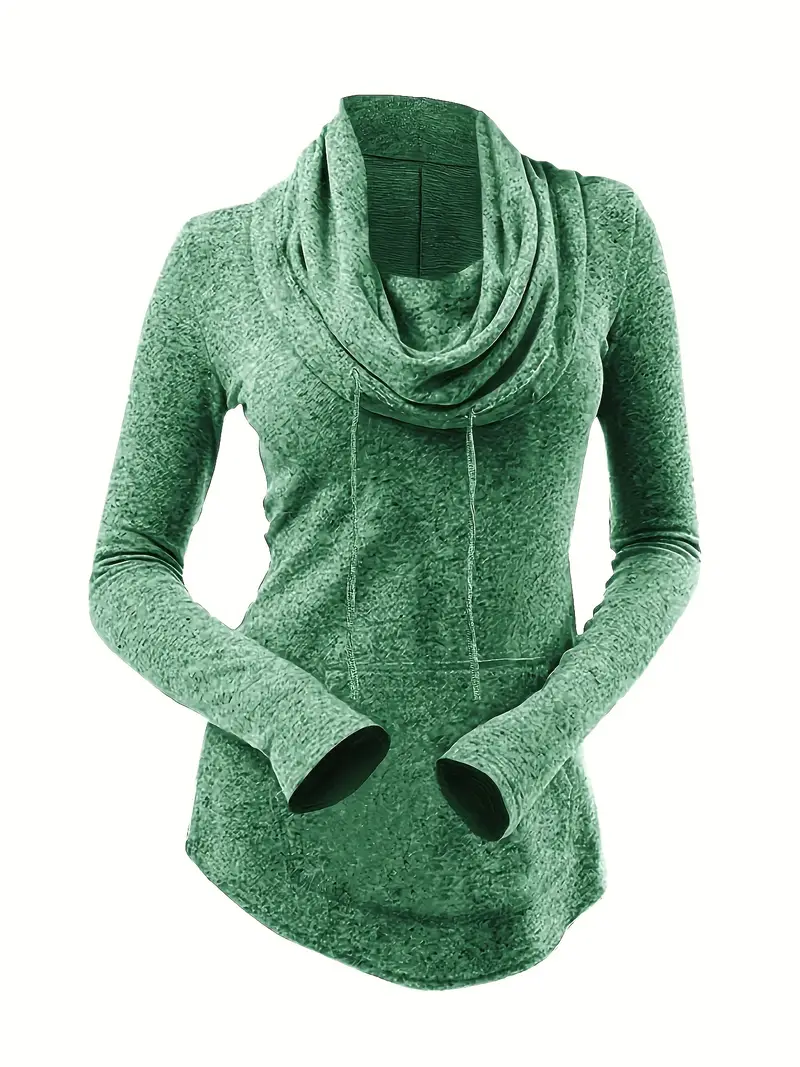 Sweat à Col Drapé | Confort & Élégance | Look Casual Chic – Image 6