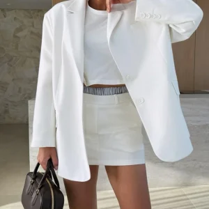 Tailleur Jupe & Blazer | Coton | Élégance Oversize