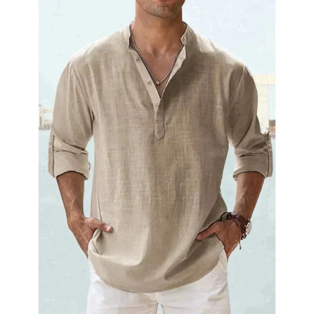 Tunique Blanche en Lin | Col Ouvert | Confort Estival – Image 5