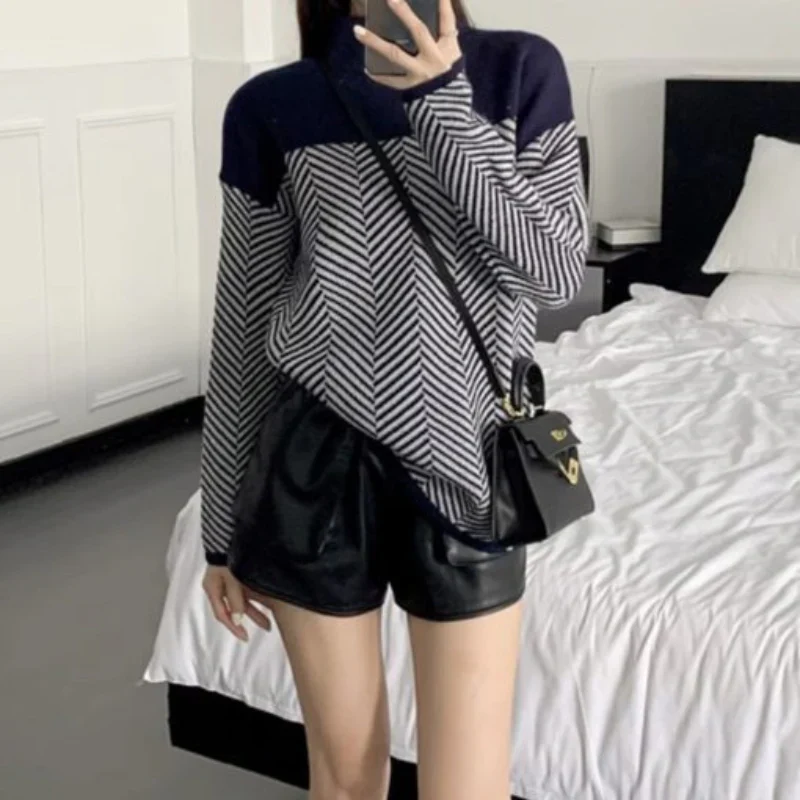 Sophie | Pull en Maille Bicolore | Style Moderne | Laine Douce – Image 7