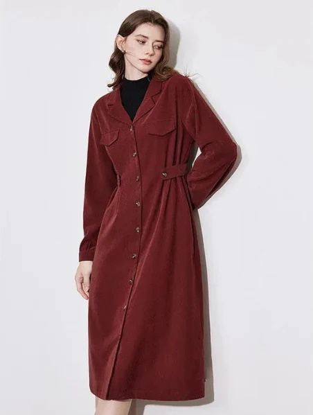 Robe Chemise Longue Manche Pour Femme | Midi – Image 6