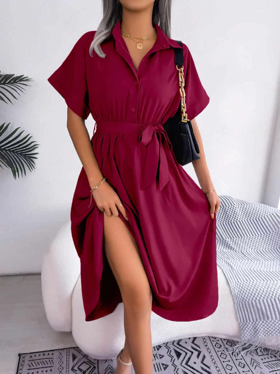 Elegant Midi Shirt Dress | Fluid and Timeless – Image 5