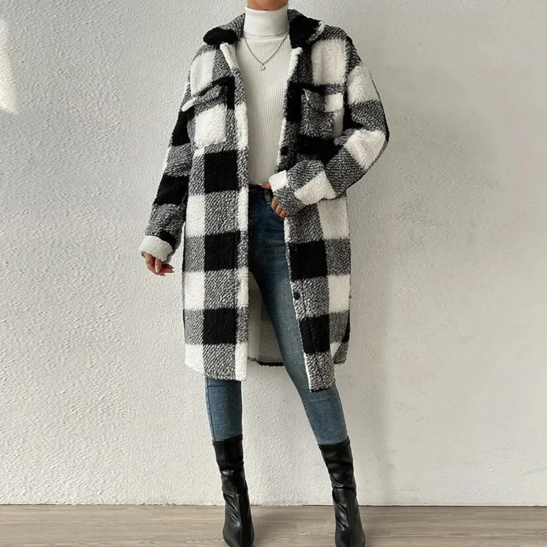 Manteau Tendance Pour Femme | À Carreaux – Image 5