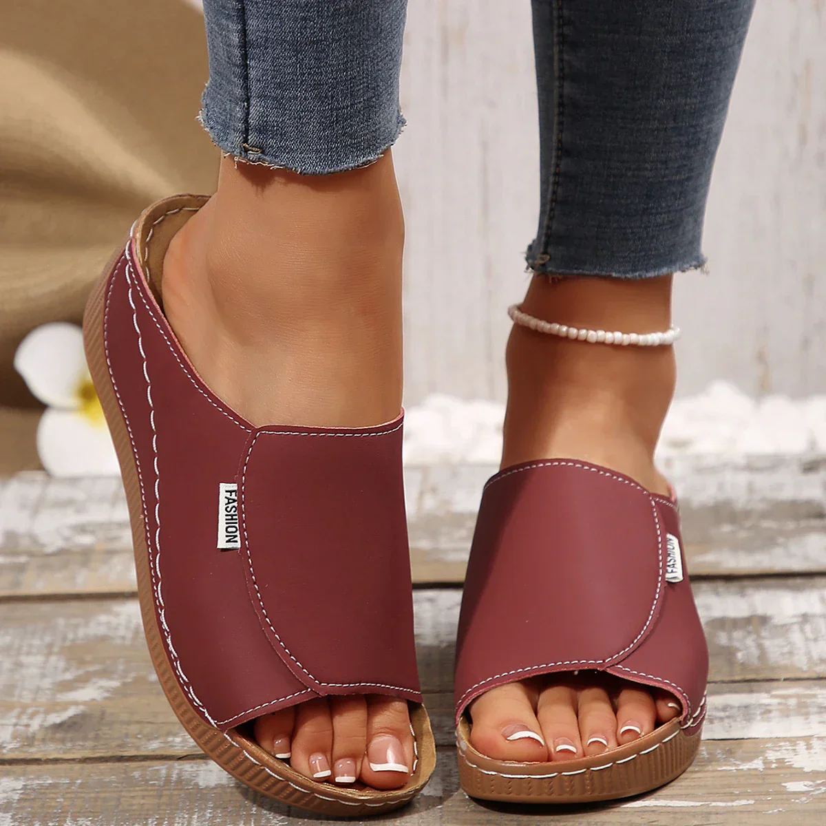 Comfortable Open Sandals with Flat Sole | Casual and Stylish – Image 9