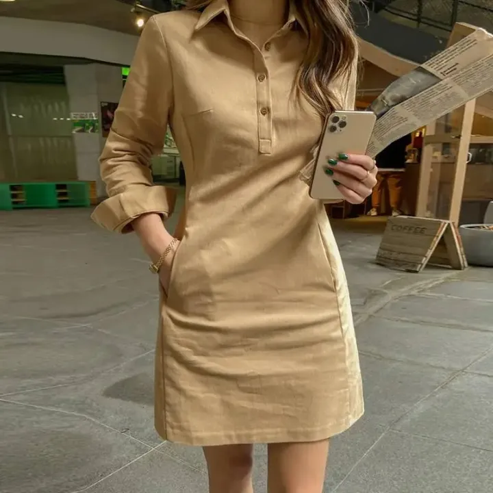 Slim Fit Shirt Dress | Minimalist Elegance – Image 3