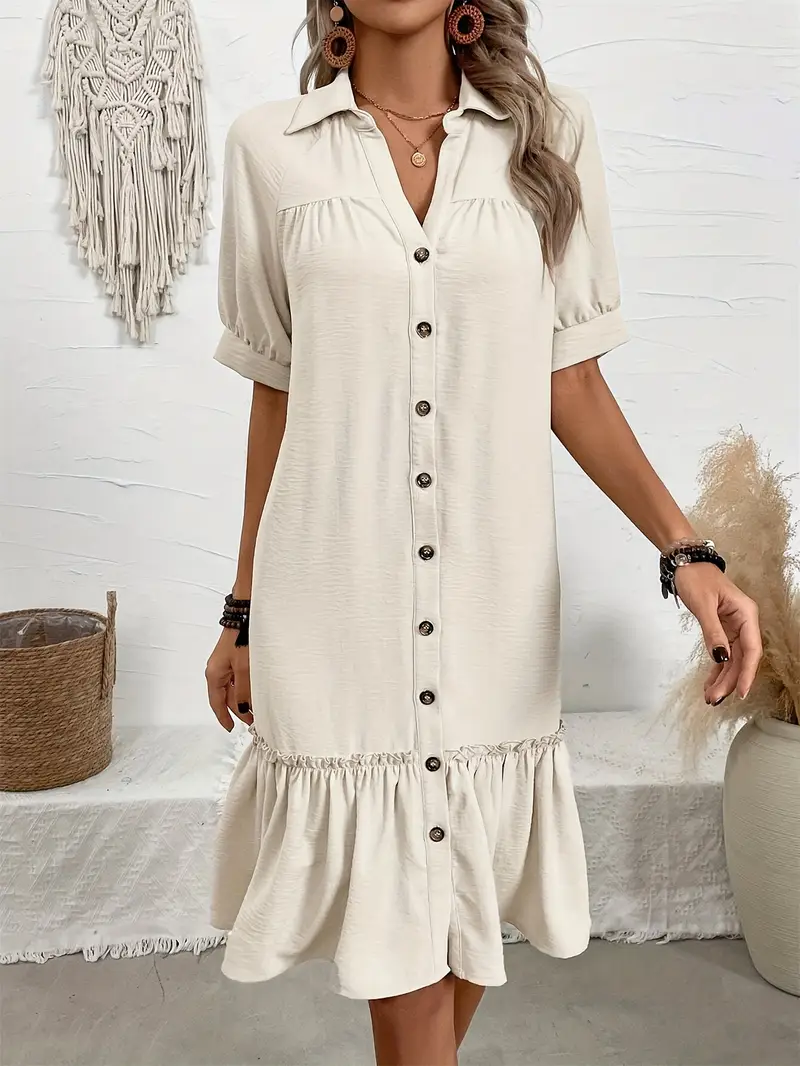 Elegant Button-down Shirt Dress | Casual and Chic – Image 4