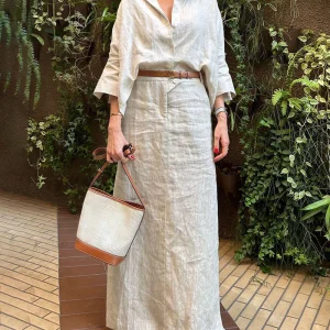 Ensemble Long en Lin | 100% Lin | Élégance Naturelle et Légère