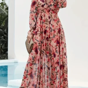 Floral Print Maxi Dress | Fluidity and Romantic Elegance