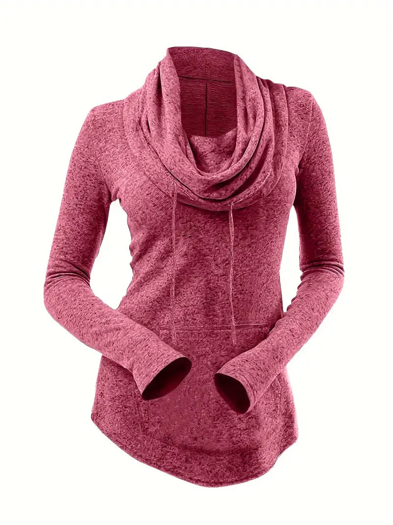 Sweat à Col Drapé | Confort & Élégance | Look Casual Chic – Image 3